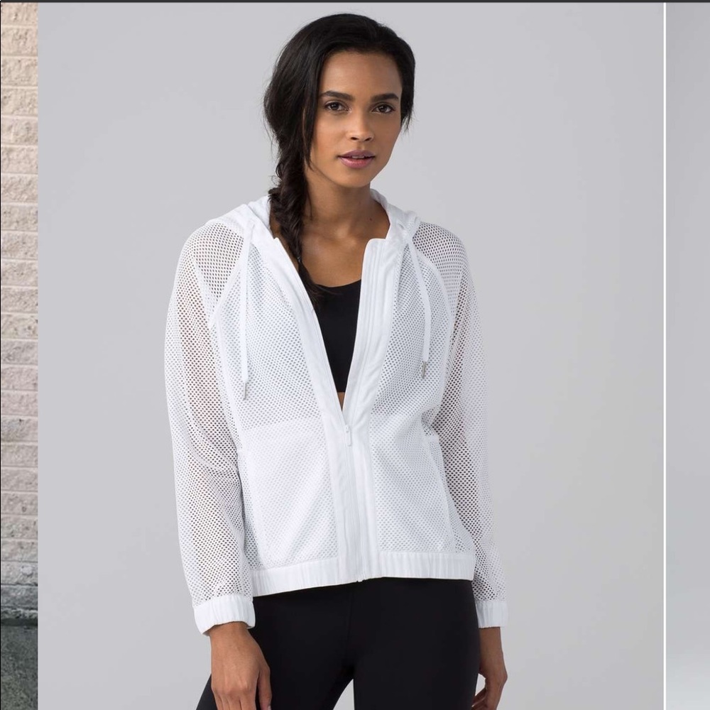 Mesh On Mesh Zip Up Jacket